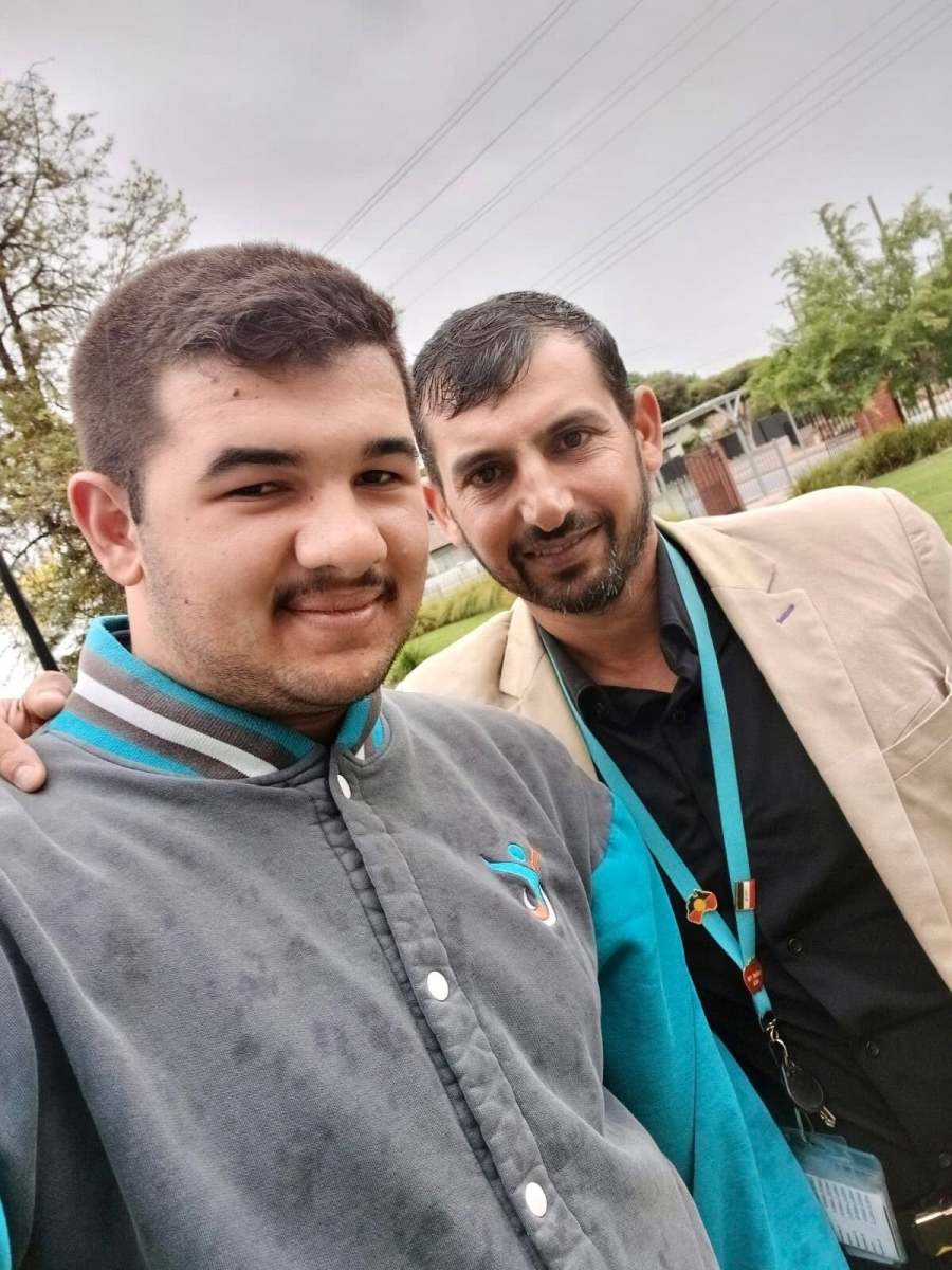 A student and staff member sharing a farewell-day selfie. GSSC Class of 2025.