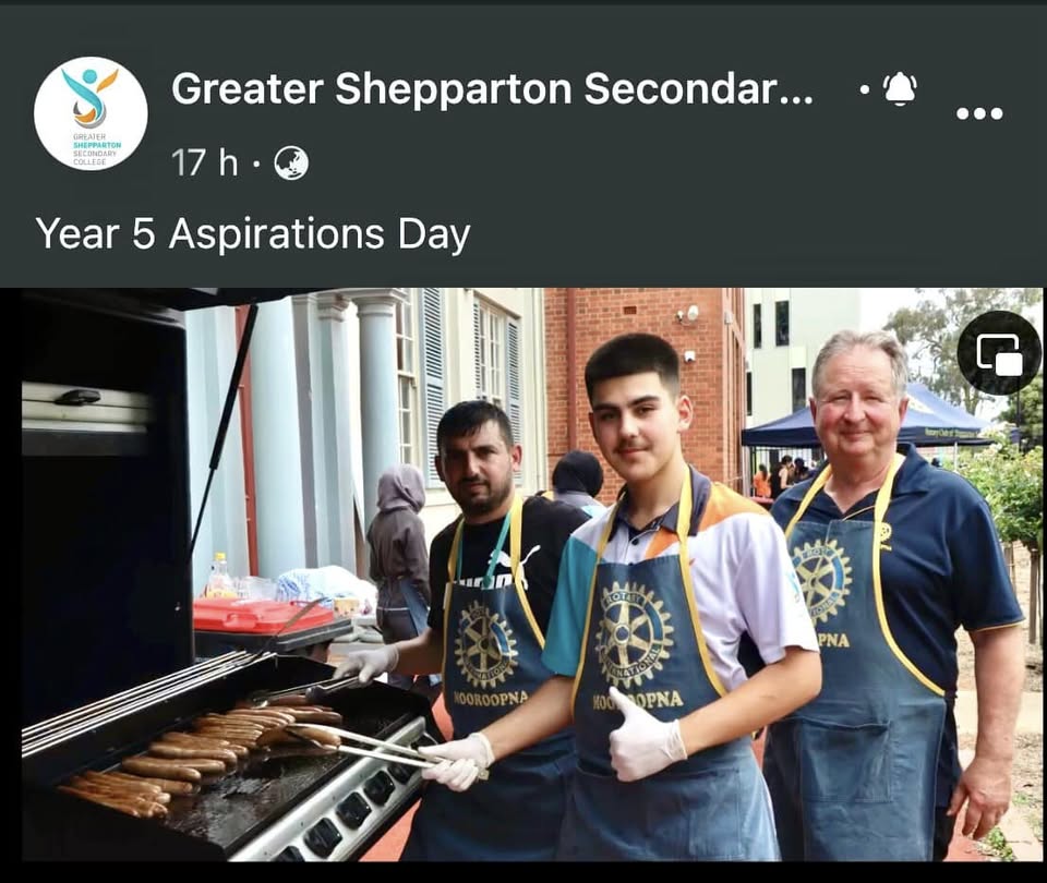 Screenshot of the GSSC Year 5 Aspirations Day Facebook post, showing the barbecue volunteers.