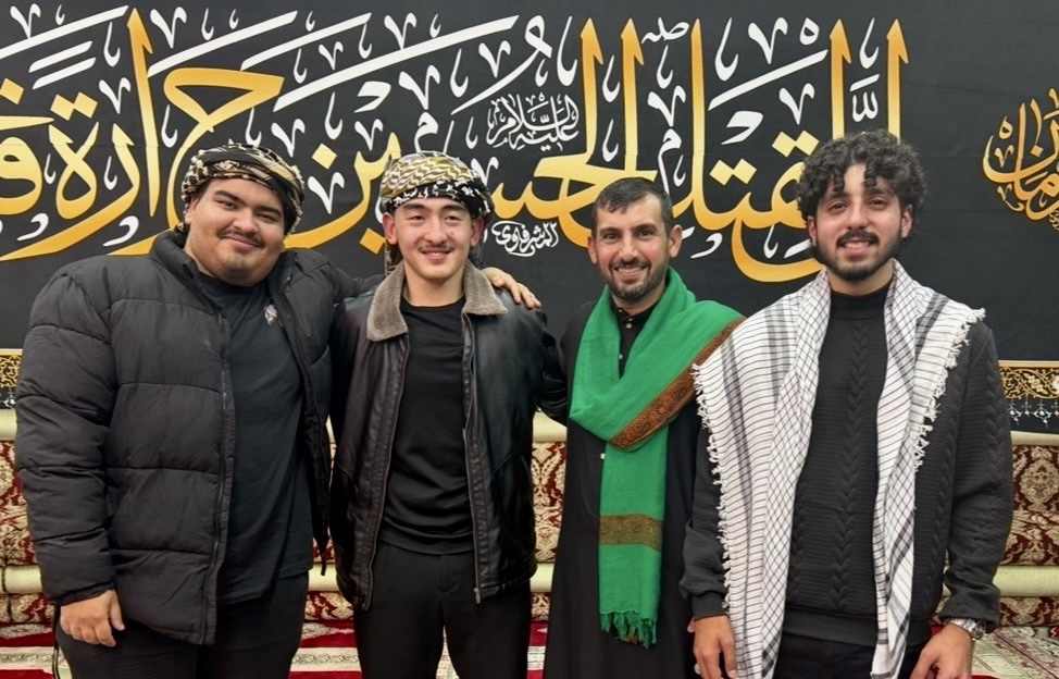 Hammood with Hussam and other young people on a separate religious occasion at Imam Kadhim Mosque and Hussainiya.