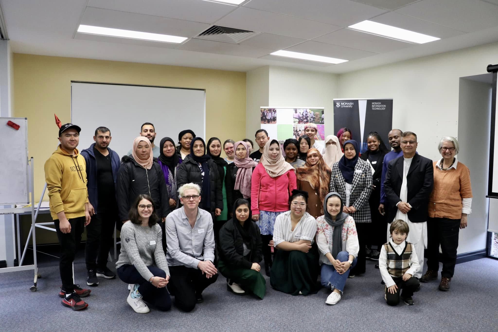 Hussam Saraf with participants at the IMPARO workshops in Mooroopna, June 2023.